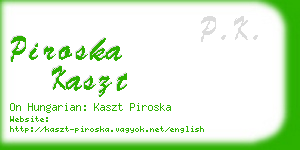 piroska kaszt business card